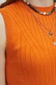 Top damski sweterkowy kolor pomarańczowy Damski