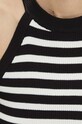 Top damski z dekoltem halter kolor czarny RS24.TTD900