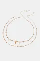 Łańcuszek body chain damski z kamieniami naturalnymi (2-pack) kolor beżowy RS25.AKD801 beżowy RS25
