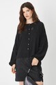 Bluzka damska oversize z ozdobnymi haftami kolor czarny czarny RS25.BDD102