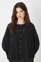 Bluzka damska oversize z ozdobnymi haftami kolor czarny RS25.BDD102 czarny