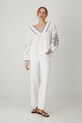 Medicine bluza din bumbac RS25.BDD704 alb RS25