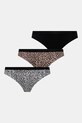 Figi bawełniane damskie briefs z elastanem wzorzyste (3-pack) kolor multicolor dzianina multicolor RS25.BID707