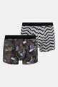 Bokserki bawełniane męskie z elastanem wzorzyste (2-pack) kolor multicolor dzianina multicolor RS25.BIM508