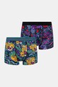 Bokserki bawełniane męskie z elastanem wzorzyste (2-pack) kolor multicolor dzianina multicolor RS25.BIM903