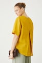Odzież Bluzka lniana damska gładka kolor żółty RS25.BKDB02 żółty
