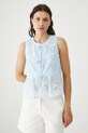 Bluzka bawełniana damska bez rękawów RS25.BKDB03 niebieski RS25