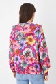 Odzież Bluza bawełniana damska z kapturem w kwiaty kolor różowy RS25.BLD010 różowy