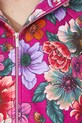 Bluza bawełniana damska z kapturem w kwiaty kolor różowy RS25.BLD010 różowy