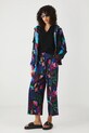 Bluza bawełniana damska z kapturem wzorzysta kolor czarny RS25.BLD090 czarny RS25