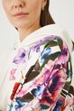 Bluza damska z kapturem w kwiaty kolor beżowy RS25.BLD300 beżowy