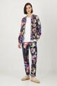 Bluza damska oversize w kwiaty kolor turkusowy RS25.BLD302 turkusowy RS25