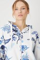 Bluza damska z kapturem wzorzysta kolor biały biały RS25.BLD701