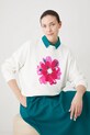 Mikina dámská oversize, s aplikací béžová barva další béžová RS25.BLD902