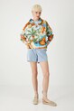 Bluza bawełniana damska z kapturem wzorzysta RS25.BLDB03 multicolor RS25