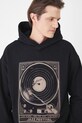 Bluza męska z kapturem z nadrukiem kolor czarny czarny RS25.BLM106