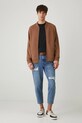 Bluza męska z fakturą kolor brązowy pozostałe brązowy RS25.BLM700
