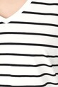 Longsleeve bawełniany damski z elastanem w pasy kolor biały RS25.BUD050 biały