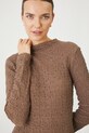 Longsleeve damski z fakturą kolor beżowy beżowy RS25.BUD304