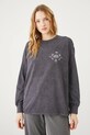 Odzież Longsleeve bawełniany damski z nadrukiem kolor szary RS25.BUD401 szary