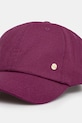 Akcesoria Czapka z daszkiem lniana damska gładka kolor różowy RS25.CAD502 różowy