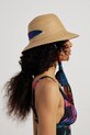 Kapelusz damski pleciony z wiązaniem kolor beżowy RS25.CAD703