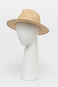 Klobúk dámsky z rafie s ozdobnou aplikáciou béžová farba RS25.CAD906 béžová RS25