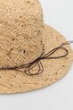 Doplnky Klobúk dámsky z rafie s ozdobnou aplikáciou béžová farba RS25.CAD906 béžová