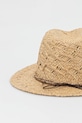 Klobúk dámsky z rafie s ozdobnou aplikáciou béžová farba béžová RS25.CAD906