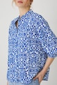 Koszula z domieszką lnu damska wzorzysta kolor multicolor multicolor RS25.KDD703