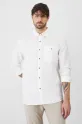 Medicine camicia di lino RS25.KDM050 bianco RS25