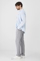 Lněná košile pánská s límcem button-down modrá barva RS25.KDM050 modrá RS25