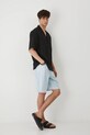 Πουκάμισο από λινό Medicine casual μαύρο RS25.KKM090