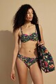 Dwuczęściowy strój kąpielowy damski wzorzysty kolor multicolor kwiaty multicolor RS25.KOD708
