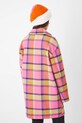 Odzież Płaszcz z domieszką wełny damski w kratę kolor multicolor RS25.KPD104 multicolor