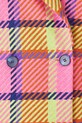 Płaszcz z domieszką wełny damski w kratę kolor multicolor RS25.KPD104 multicolor