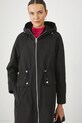 Parka damska oversize gładka kolor czarny czarny RS25.KPD300