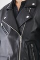 Medicine geaca biker de piele RS25.KUD401 negru