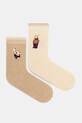 Skarpetki bawełniane damskie z motywem zwierzęcym (2-pack) kolor multicolor skarpetki długie multicolor RS25.LGD107