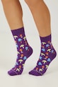 Skarpetki (2-pack) damskie w grzyby i żaby kolor multicolor RS25.LGD109 multicolor