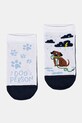 Skarpetki bawełniane damskie w psy (2-pack) kolor multicolor skarpetki krótkie multicolor RS25.LGD701