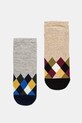 Skarpetki bawełniane męskie wzorzyste (2-pack) kolor multicolor skarpetki krótkie multicolor RS25.LGM817