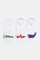 Skarpetki bawełniane męskie w psy (3-pack) kolor biały skarpetki krótkie biały RS25.LGMB00