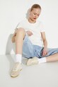 Sneakersy zamszowe damskie z elastyczną podeszwą kolor beżowy RS25.OBD504 beżowy