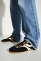 Sneakersy zamszowe damskie z elastyczną podeszwą kolor czarny RS25.OBD504