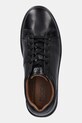 Kožené sneakers boty s pružnou podrážkou černá barva RS25.OBM304