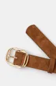 Pasek damski z imitacji zamszu kolor brązowy RS25.PAD902 brązowy RS25