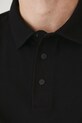 Polo bawełniane męskie z dzianiny strukturalnej z elastanem kolor czarny RS25.POM021 czarny