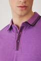 Polo bawełniane męskie z elastanem melanżowe kolor fioletowy RS25.POM071 fioletowy