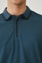 Polo bawełniane męskie z elastanem melanżowe kolor turkusowy RS25.POM071 turkusowy